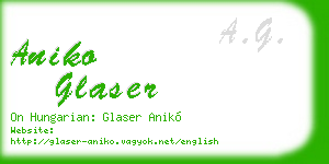 aniko glaser business card